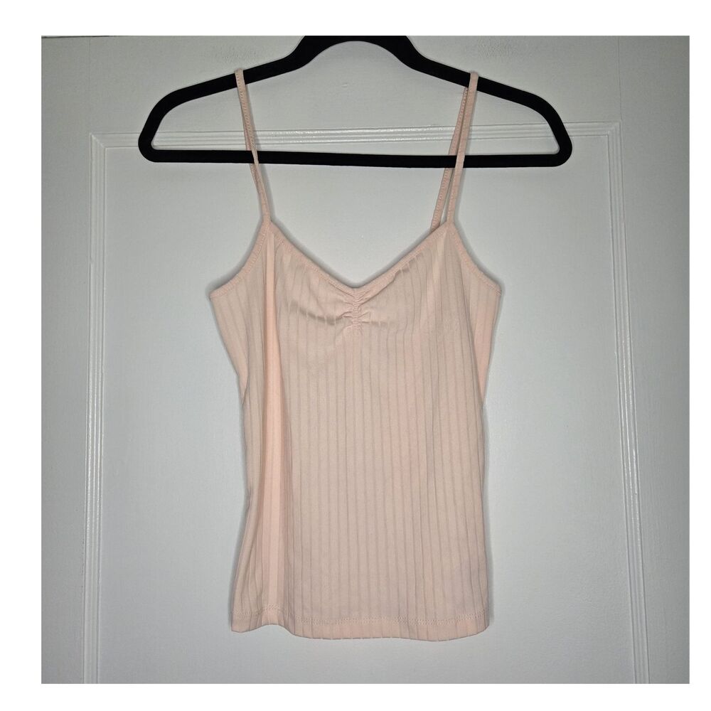 Ardene Pink Camisole Womens M Stretch Tank Adjustable Straps Basic
